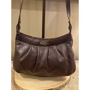 Etienne Aigner Maroon Leather Satchel Purse‎ Shoulder Bag Magnetic Vintage